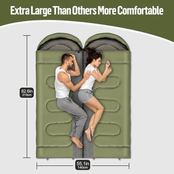 Kültéri alvózsák, boríték-stílusú, üreges pamut töltet, bélés: poliészter tafta, anyag: poliészter tafta, felnőtteknek