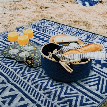 Κάμπινγκ φουσκωτό μαξιλάρι ύπνου – PP υλικό, ύφασμα twill με κενά πλαστικά σωληνάκια, ανθεκτικό στην υγρασία, κατάλληλο για 5–10 ατόμων, για κάμπινγκ, πικνίκ, παραλία και αυλή