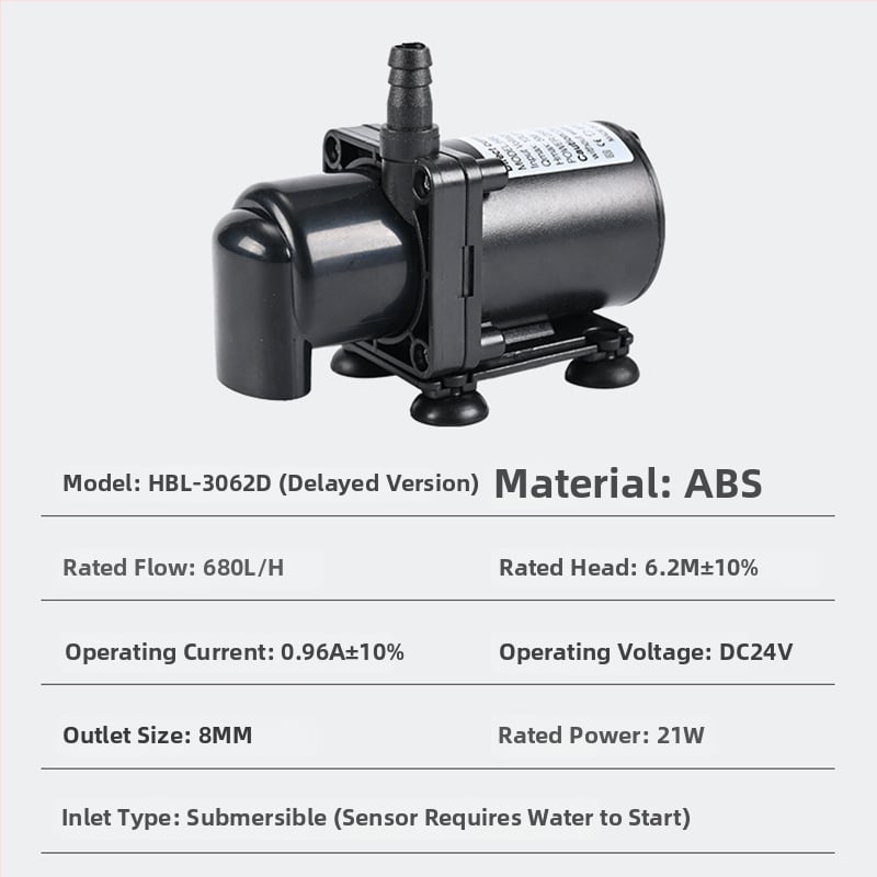 DC потопяема помпа 12-24V за аквариум и езерце, ABS материал, безшумна работа, модел HBL-3062