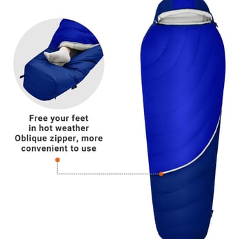 Kültéri pehelyes hálózsák, múmia-stílus, felnőtteknek, -20°C