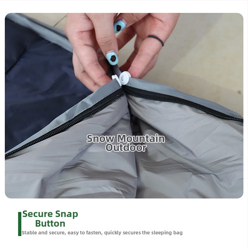 Köpeny-stílusú hálózsák kültéri kempingezéshez – felnőtteknek, vastag, hordozható, téli meleg; Szerkezet: köpeny-stílus; Töltet: spun pamut; Belső: 320T nylon tarpaulin; Anyag: Chun yafang; Tömeg: 1 kg