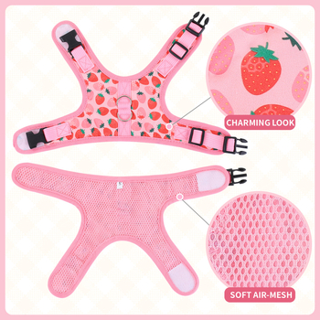 Macska mellkasi pántos hám készlet, poliészter, légáteresztő