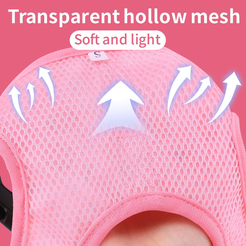 Macska mellkasi pántos hám készlet, poliészter, légáteresztő