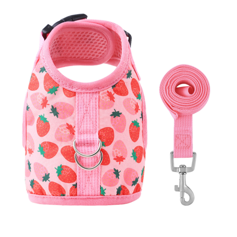 Macska mellkasi pántos hám készlet, poliészter, légáteresztő