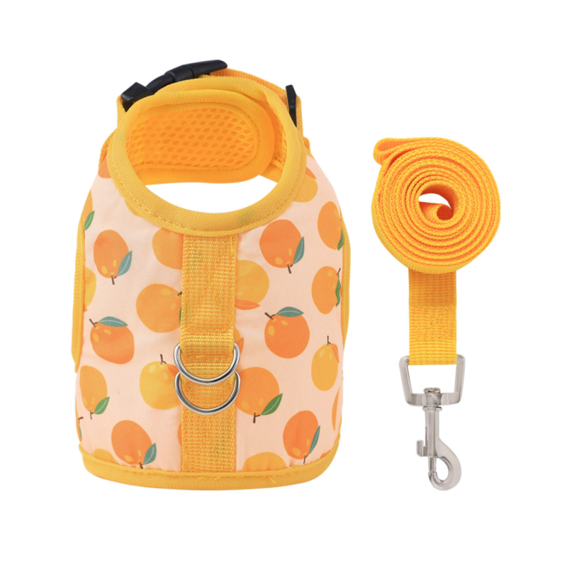 Macska mellkasi pántos hám készlet, poliészter, légáteresztő