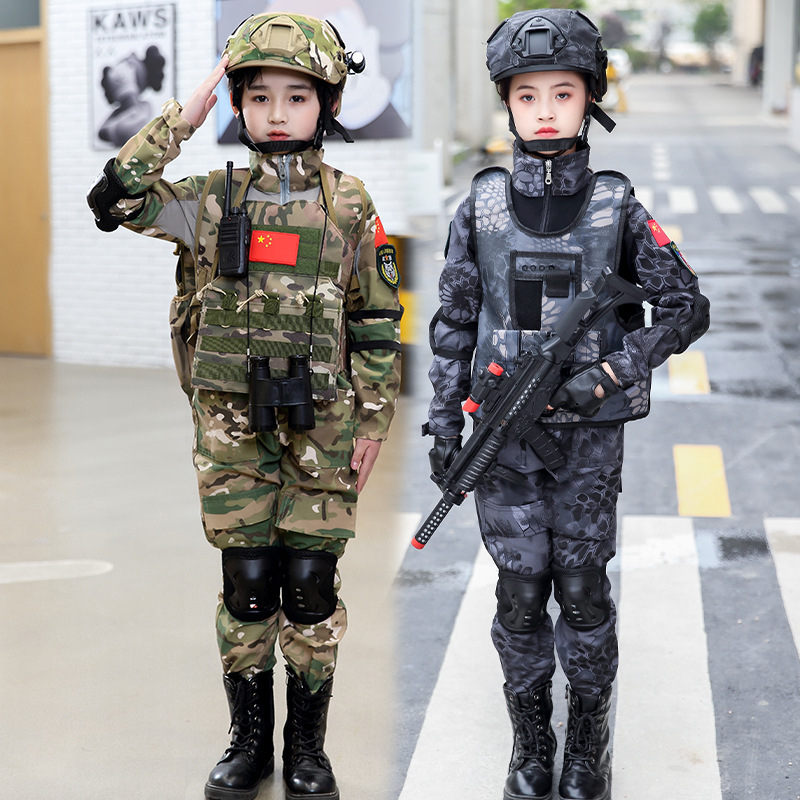 Παιδικό Καμουφλαρισμένο Σύνολο Εκπαίδευσης, διαπνέον ύφασμα από βαμβακο‑μείγμα, unisex, κοντομάνικο, κατάλληλο για όλες τις εποχές