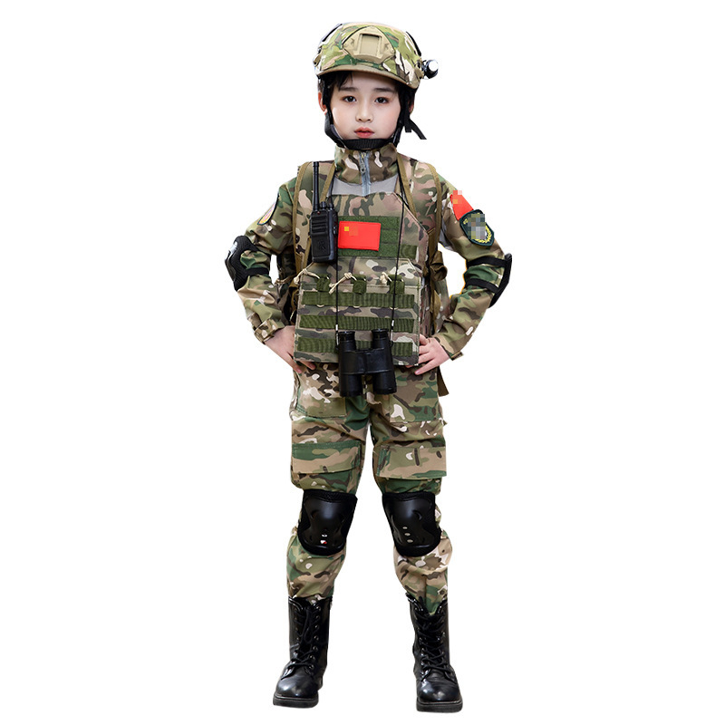 Παιδικό Καμουφλαρισμένο Σύνολο Εκπαίδευσης, διαπνέον ύφασμα από βαμβακο‑μείγμα, unisex, κοντομάνικο, κατάλληλο για όλες τις εποχές