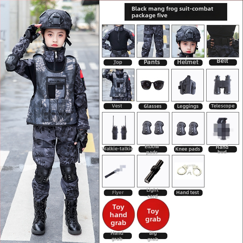 Detský maskáčový tréningový set, priedušný zmesový materiál, unisex, krátke rukávy, na všetky ročné obdobia