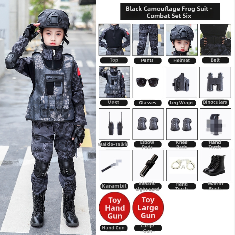 Detský maskáčový tréningový set, priedušný zmesový materiál, unisex, krátke rukávy, na všetky ročné obdobia