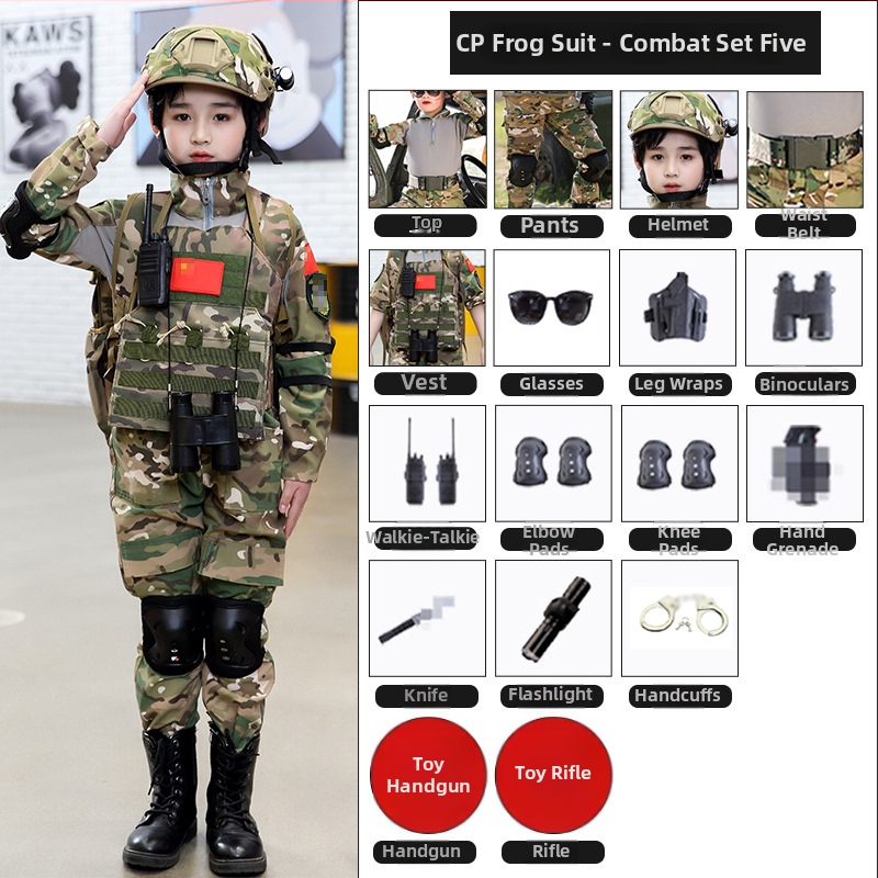 Detský maskáčový tréningový set, priedušný zmesový materiál, unisex, krátke rukávy, na všetky ročné obdobia