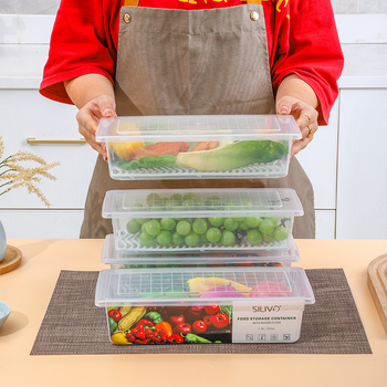 Debela prozirna kutija za skladištenje povrća i voća u hladnjaku s preklopnim poklopcem, od plastike za hranu