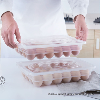 Kutija za jaja s ladicom, prozirna plastična, za hladnjak, skladištenje i očuvanje svježine