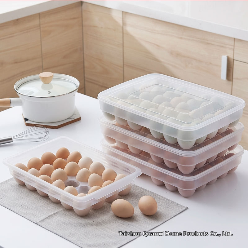 Kutija za jaja s ladicom, prozirna plastična, za hladnjak, skladištenje i očuvanje svježine