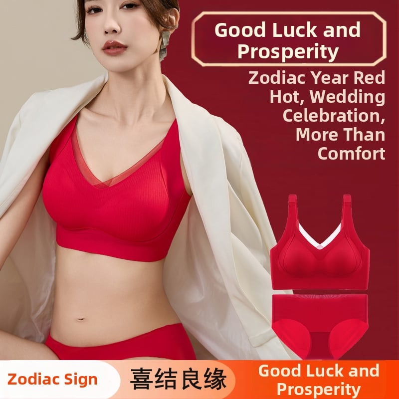 Ženski set grudnjaka: Godina konja, bezšivni, bežični push-up za mali bust, puni košaricu, vest stil, 18-40 godina