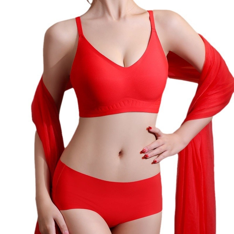 Ženski set grudnjaka: Godina konja, bezšivni, bežični push-up za mali bust, puni košaricu, vest stil, 18-40 godina