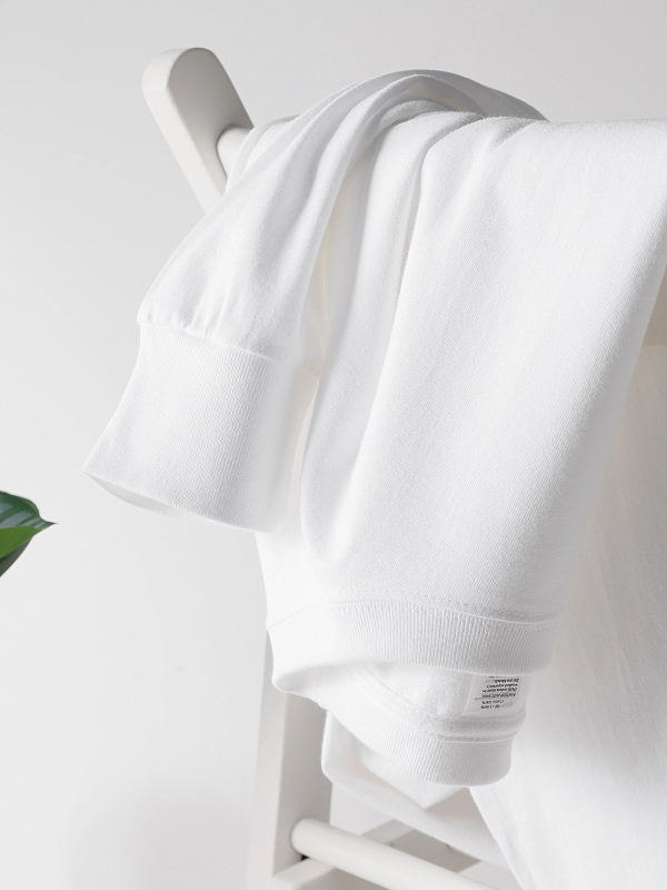 Корейски стил, памучна тениска с дълги ръкави, кръгло деколте, свободна кройка, 96%+ дълговлакнест памук