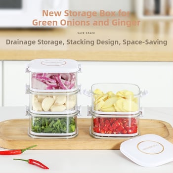 Plastična kutija za začine, jednostavan stil; prijenosna, održava začine svježe, hermetički zatvorena, s odvodom tekućine; porijeklo Ningbo.