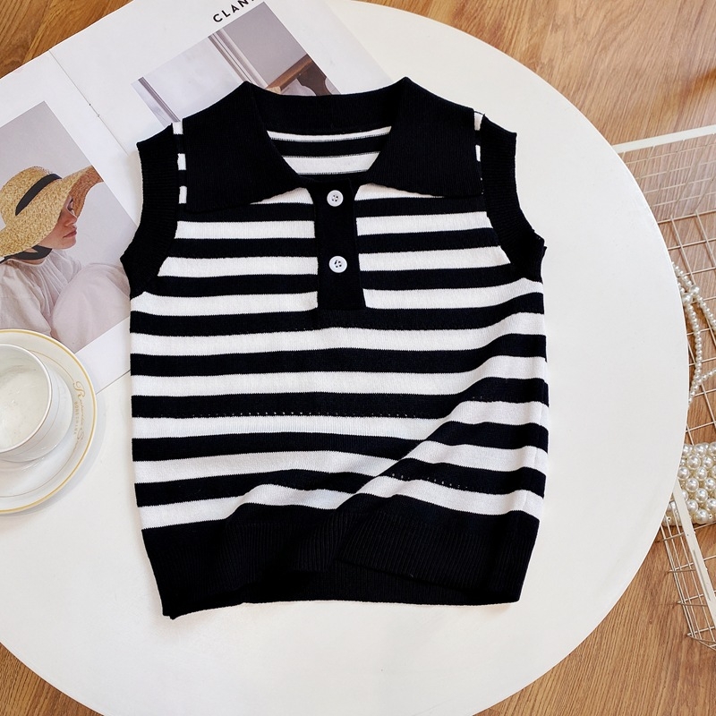 Dječja bezrukavna veste u korejskom stilu, pleteni, ljeto, uzrast 3–8 godina, 80% viskoze