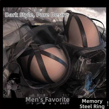 Grudnjak s 3/4 cupom, mrežasti materijal, stražnje tri redova kopči, fiksne dvostruke naramenice, podizanje i prozračan dizajn