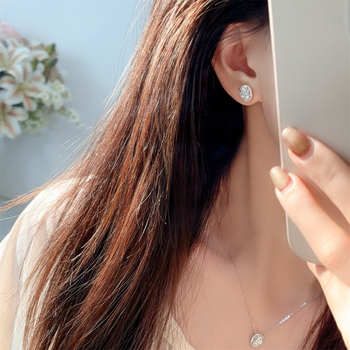 925 ezüst fülbevaló, geometriai tojás alakú galamb tojás sorozat, elektroplatírozott, nőknek, kód 33185