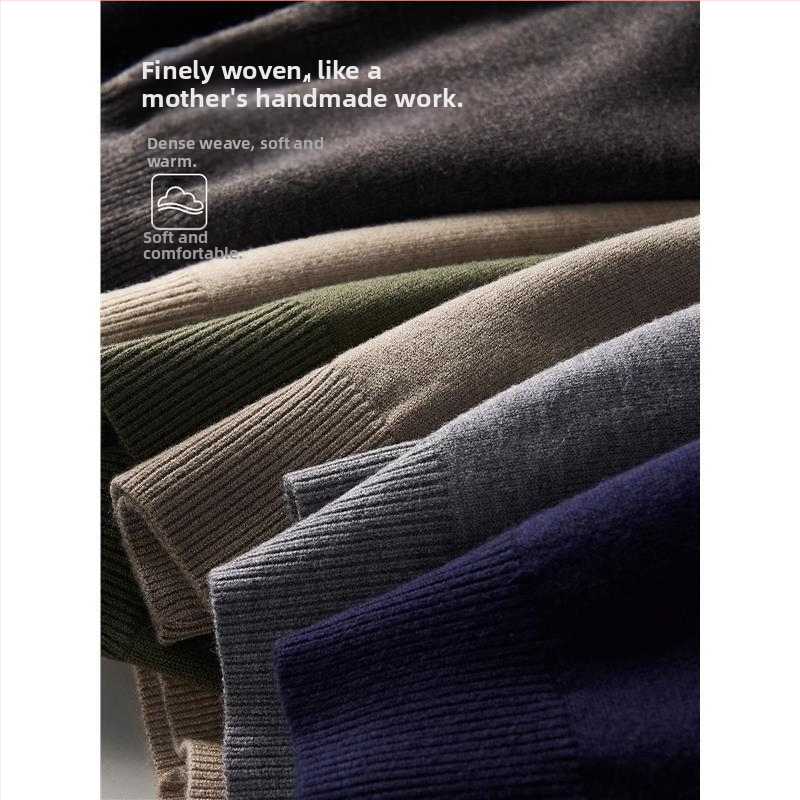 Мъжки плетен безръкав термален жилет, свободна кройка, едноцветен, 90–95% полиестер, обработка без гладене, зимен корейски стил