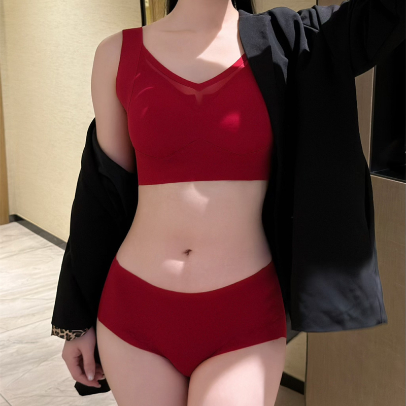 Bešavnog grudnjaka set s košaricama 3/4, oblikovane košarice s tankim gornjim dijelom i debelim donjim dijelom, najlon materijal, fiksne dvostruke naramenice, niski leđa