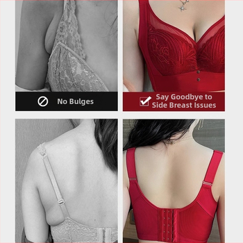 Prilagodljiva grudnjica s čipkom i mekanim čeličnim prstenom za oblikovanje; košarica 5/8, srednje oblikovana košarica