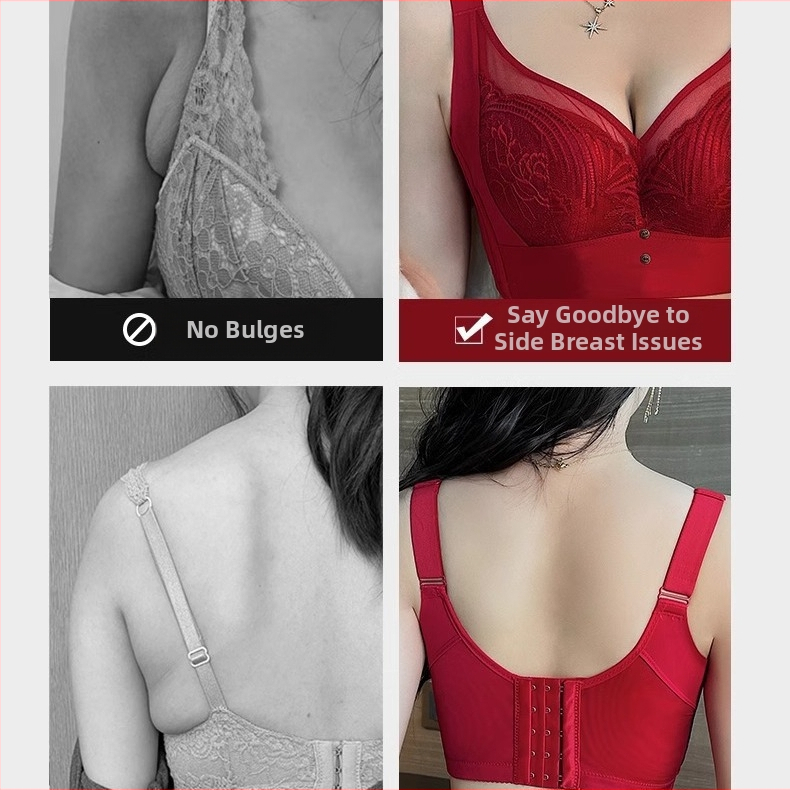 Prilagodljiva grudnjica s čipkom i mekanim čeličnim prstenom za oblikovanje; košarica 5/8, srednje oblikovana košarica