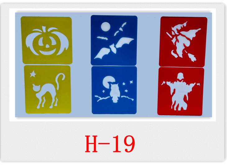 Цветно детско шаблон за рисуване с PP изрязана дъска — Коледен DIY творчески шаблон; Марка: Songshan Painting; Материал: PP; IP права: Няма; Внос: Не