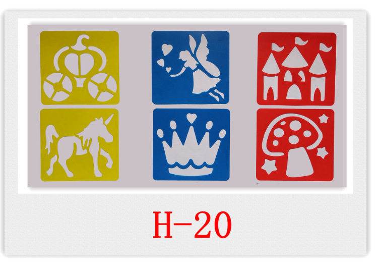 Цветно детско шаблон за рисуване с PP изрязана дъска — Коледен DIY творчески шаблон; Марка: Songshan Painting; Материал: PP; IP права: Няма; Внос: Не