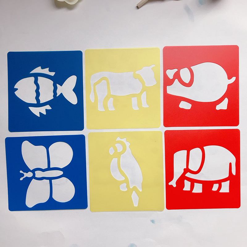 Цветно детско шаблон за рисуване с PP изрязана дъска — Коледен DIY творчески шаблон; Марка: Songshan Painting; Материал: PP; IP права: Няма; Внос: Не