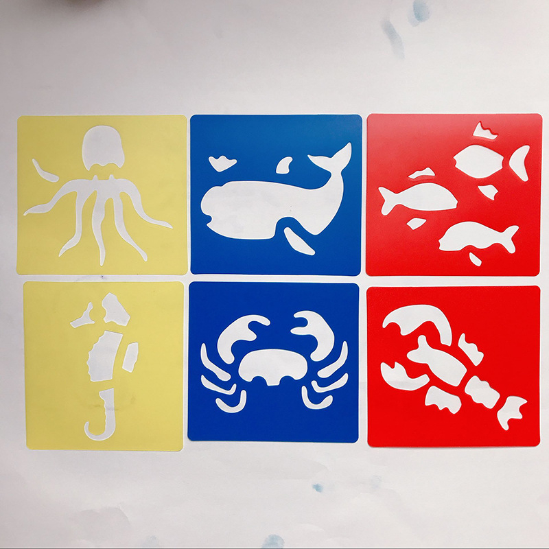 Цветно детско шаблон за рисуване с PP изрязана дъска — Коледен DIY творчески шаблон; Марка: Songshan Painting; Материал: PP; IP права: Няма; Внос: Не