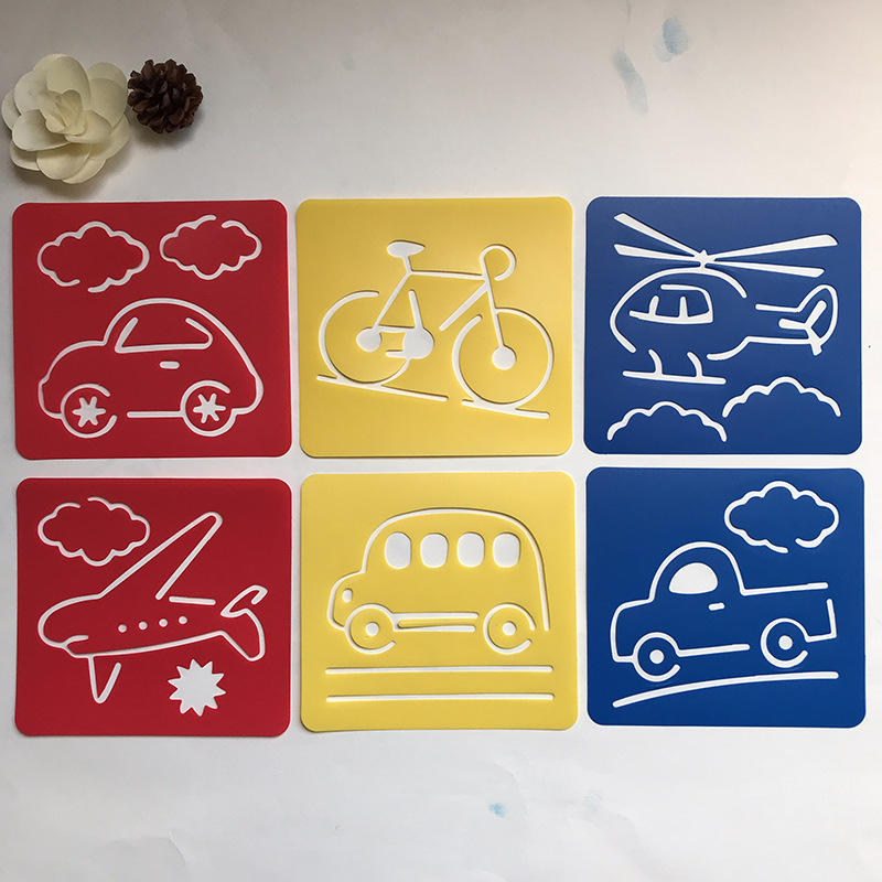 Цветно детско шаблон за рисуване с PP изрязана дъска — Коледен DIY творчески шаблон; Марка: Songshan Painting; Материал: PP; IP права: Няма; Внос: Не