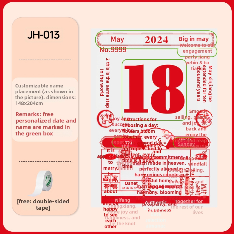 Svadbeni kalendarski pozadinski platno za vješanje – jednostavan stil, rekviziti za fotografije; materijal: platno; kategorija: viseće ukrasne dekoracije; kategorija proizvoda: rekviziti za uređenje prostora