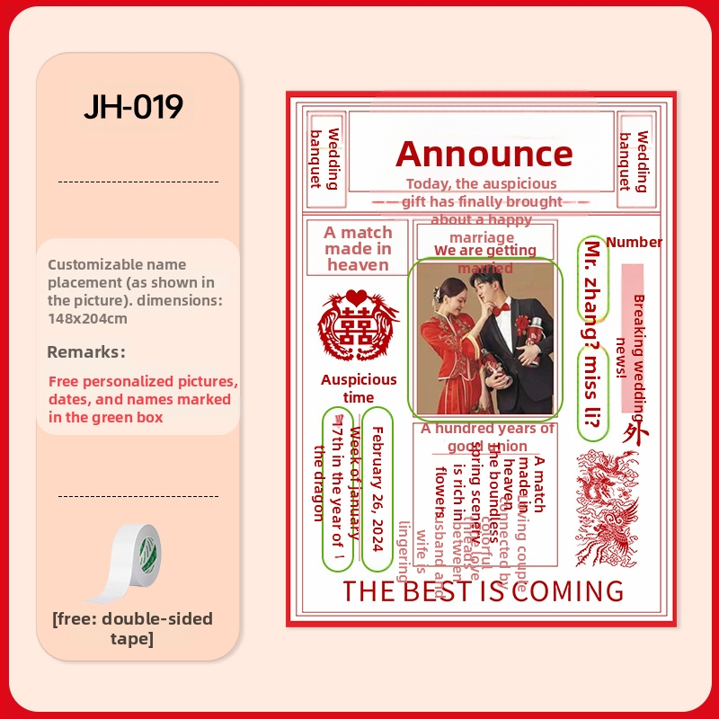 Svadbeni kalendarski pozadinski platno za vješanje – jednostavan stil, rekviziti za fotografije; materijal: platno; kategorija: viseće ukrasne dekoracije; kategorija proizvoda: rekviziti za uređenje prostora