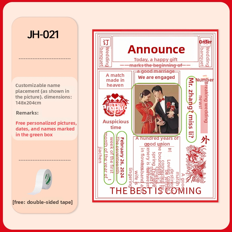 Svadbeni kalendarski pozadinski platno za vješanje – jednostavan stil, rekviziti za fotografije; materijal: platno; kategorija: viseće ukrasne dekoracije; kategorija proizvoda: rekviziti za uređenje prostora