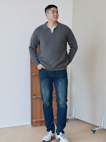 Кашмирена блуза с яка‑ножица, тежък 600 g, дълги ръкави, 91–95% вълна, нормална дебелина