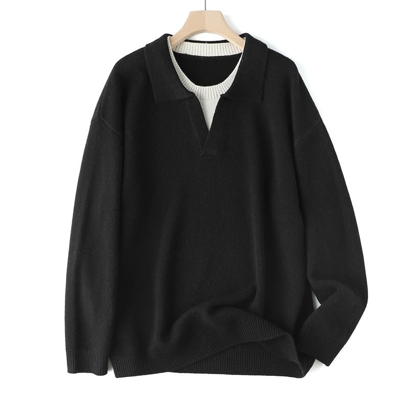 Кашмирена блуза с яка‑ножица, тежък 600 g, дълги ръкави, 91–95% вълна, нормална дебелина