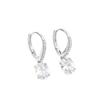 Geometrijske naušnice s cirkonima i moissanitom, kokos-okrugli dizajn, sintetski obojeni dragulji, ženski modni nakit