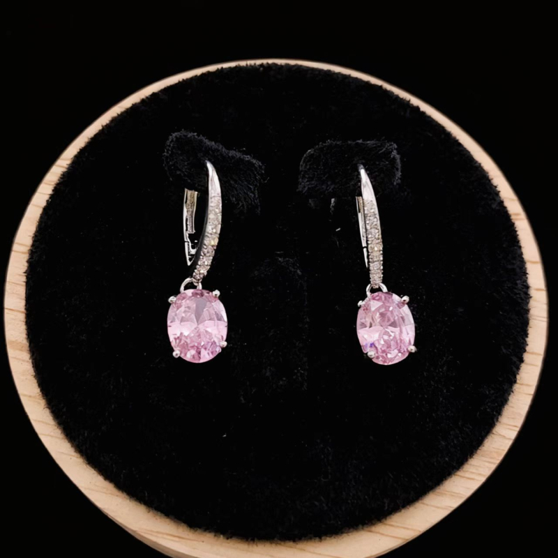 Geometrijske naušnice s cirkonima i moissanitom, kokos-okrugli dizajn, sintetski obojeni dragulji, ženski modni nakit