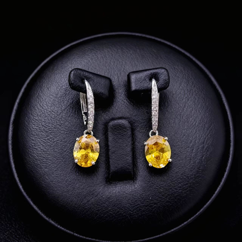 Geometrijske naušnice s cirkonima i moissanitom, kokos-okrugli dizajn, sintetski obojeni dragulji, ženski modni nakit