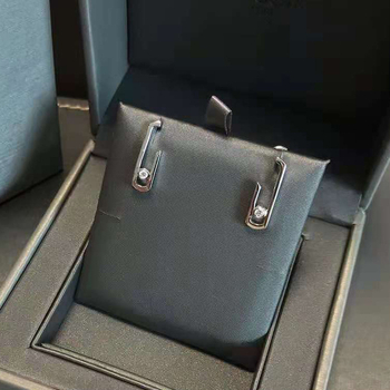 Naušnice od srebra S925 s mikro-ugradnjom cirkonima, geometrijski stil, svježe i slatko - Yiya Jewelry
