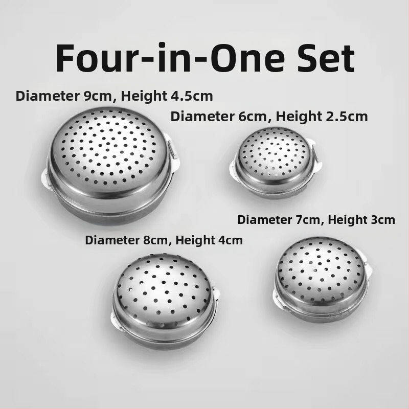 Cutie pentru condimente din oțel inoxidabil 304, cu bile de condimente și borcan pentru condimente solide