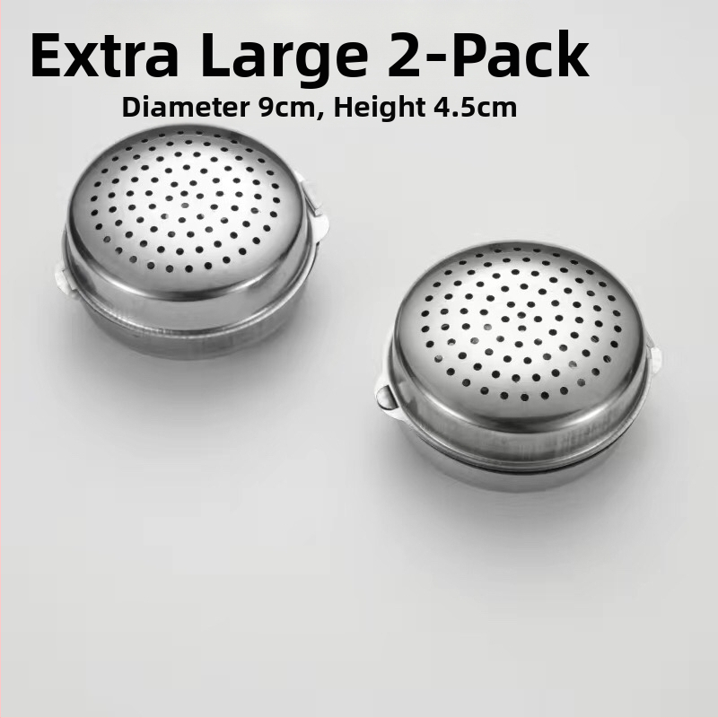 Cutie pentru condimente din oțel inoxidabil 304, cu bile de condimente și borcan pentru condimente solide