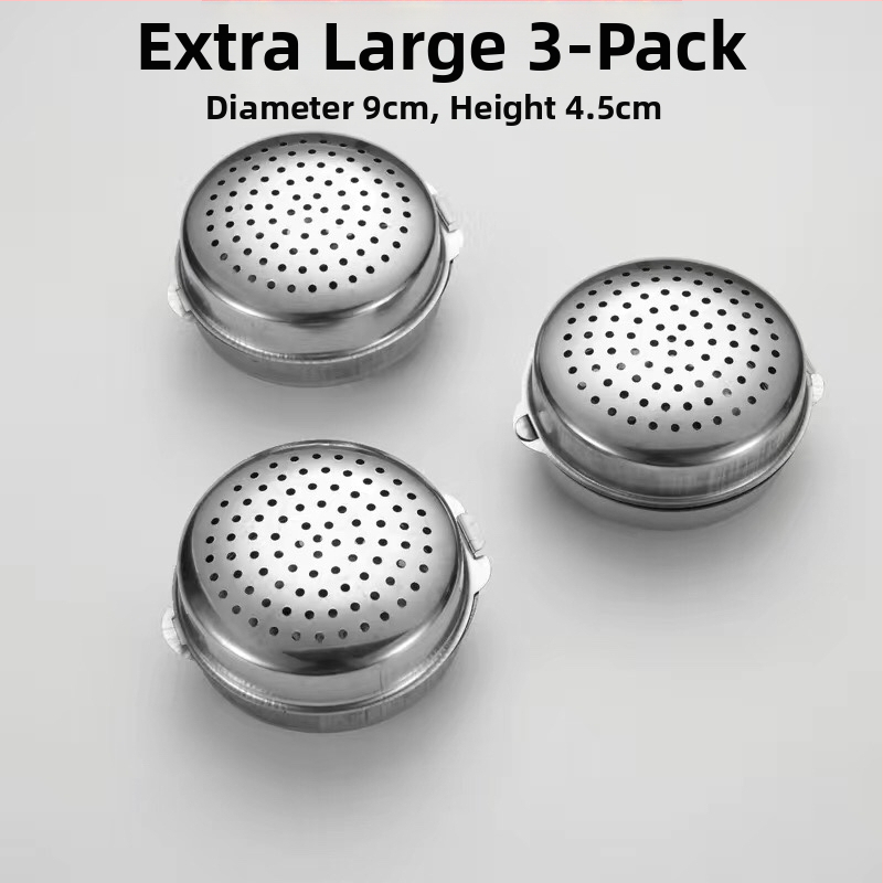 Cutie pentru condimente din oțel inoxidabil 304, cu bile de condimente și borcan pentru condimente solide