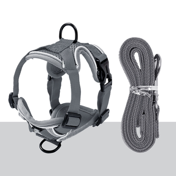 Mačji prsluk s povodom i automatskim izvlačenjem – podesivi prsni remen od poliestera, protiv izlaska