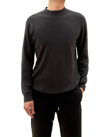 Muški vuneno-kasmirski džemper s okruglim ovratnikom, slobodan kroj, dugi rukav, srednja duljina, udio vune 71–75%, zima 2025