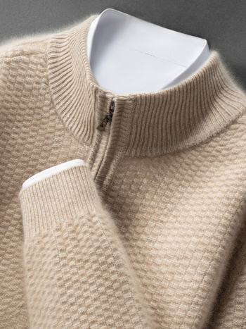 Muški kardigan od kašmira i vune, korejski stil, slobodan kroj, polutvrdi ovratnik, dugi rukavi