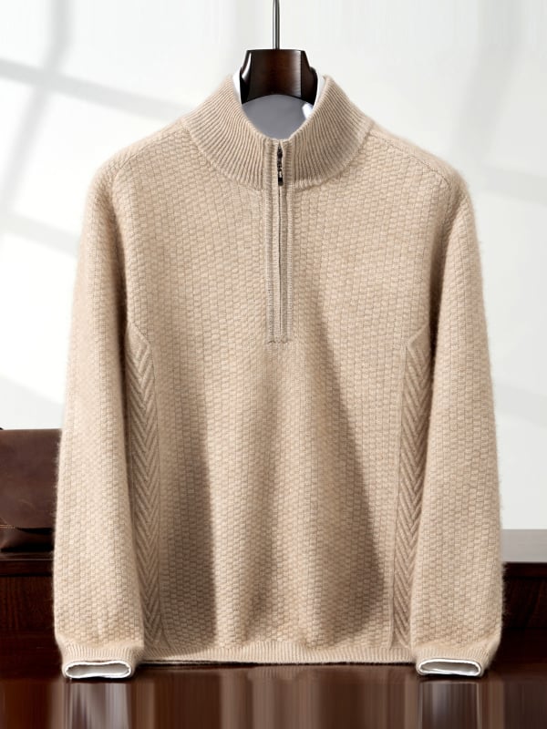 Muški kardigan od kašmira i vune, korejski stil, slobodan kroj, polutvrdi ovratnik, dugi rukavi