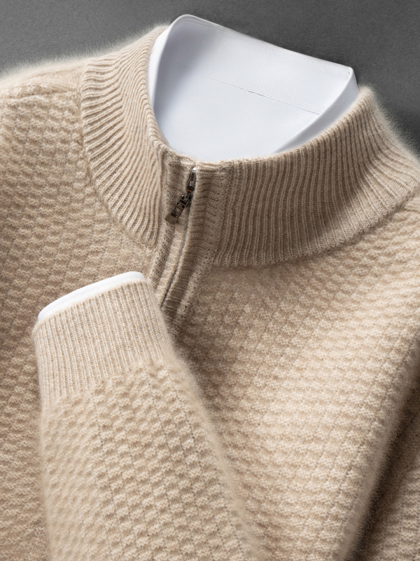 Muški kardigan od kašmira i vune, korejski stil, slobodan kroj, polutvrdi ovratnik, dugi rukavi